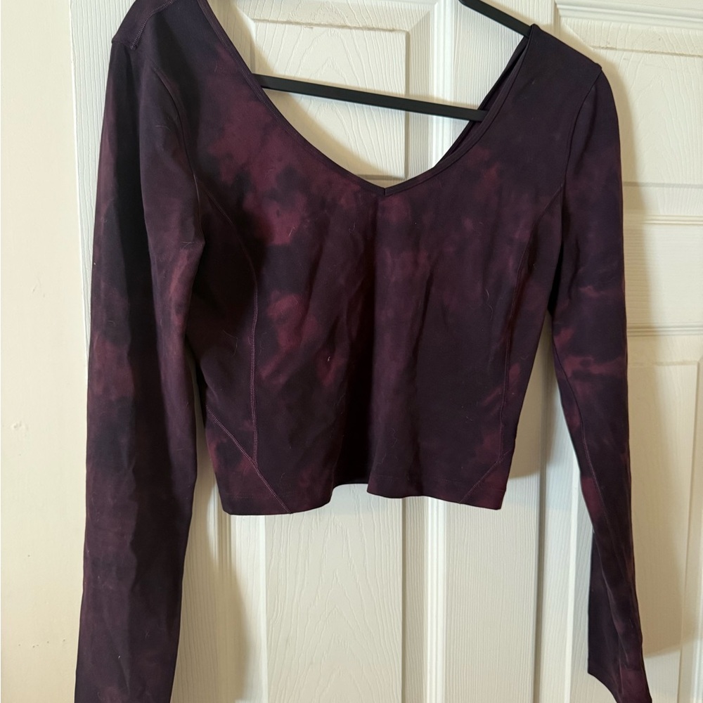 Lululemon Purple Tie-Dye Long Sleeve Top